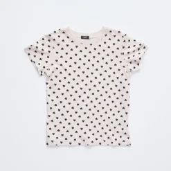 MONROW Kids Heart Crew Neck DUSTYPINK Cheap